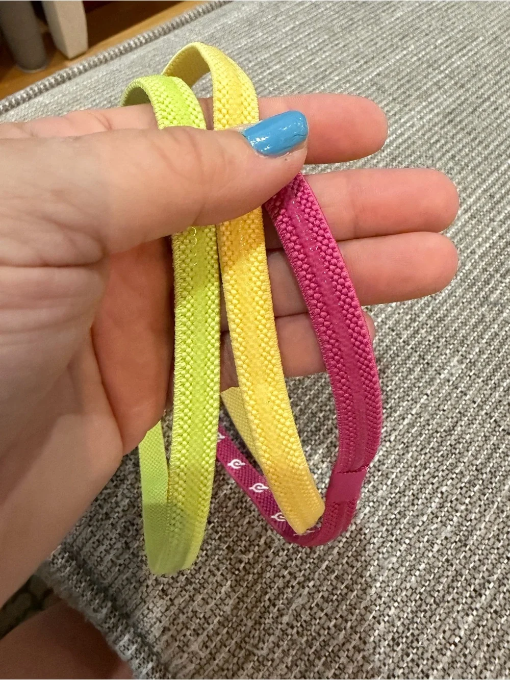 Peloton Packable Headbands - Lime, Yellow & Magenta